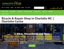 Tablet Screenshot of charlottecycles.com